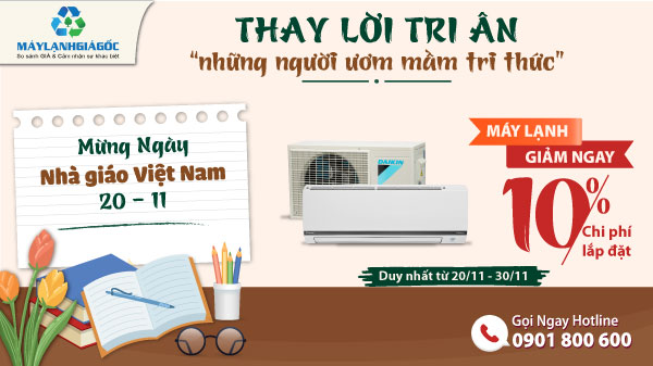 Giảm đến 10% chi phí nhân công và vật tư lắp đặt tri ân ngày 20/11